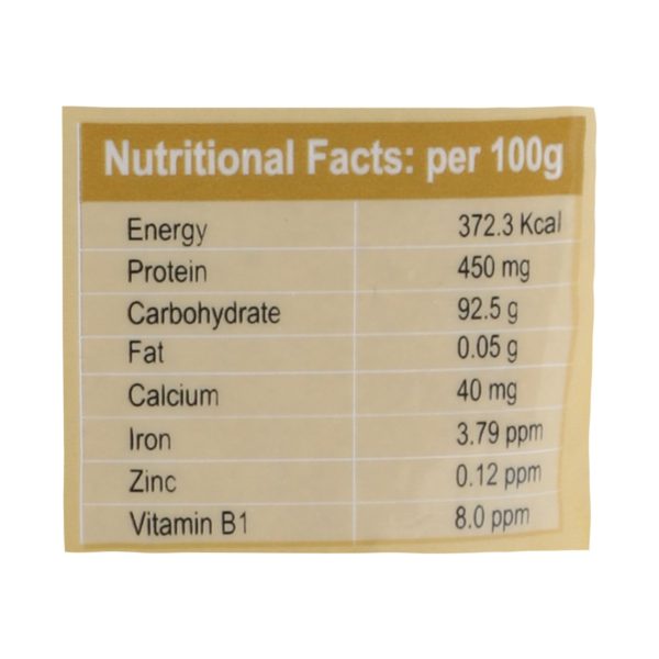 Kokos Natural Organic Coconut Sugar 250g Nutrition Table