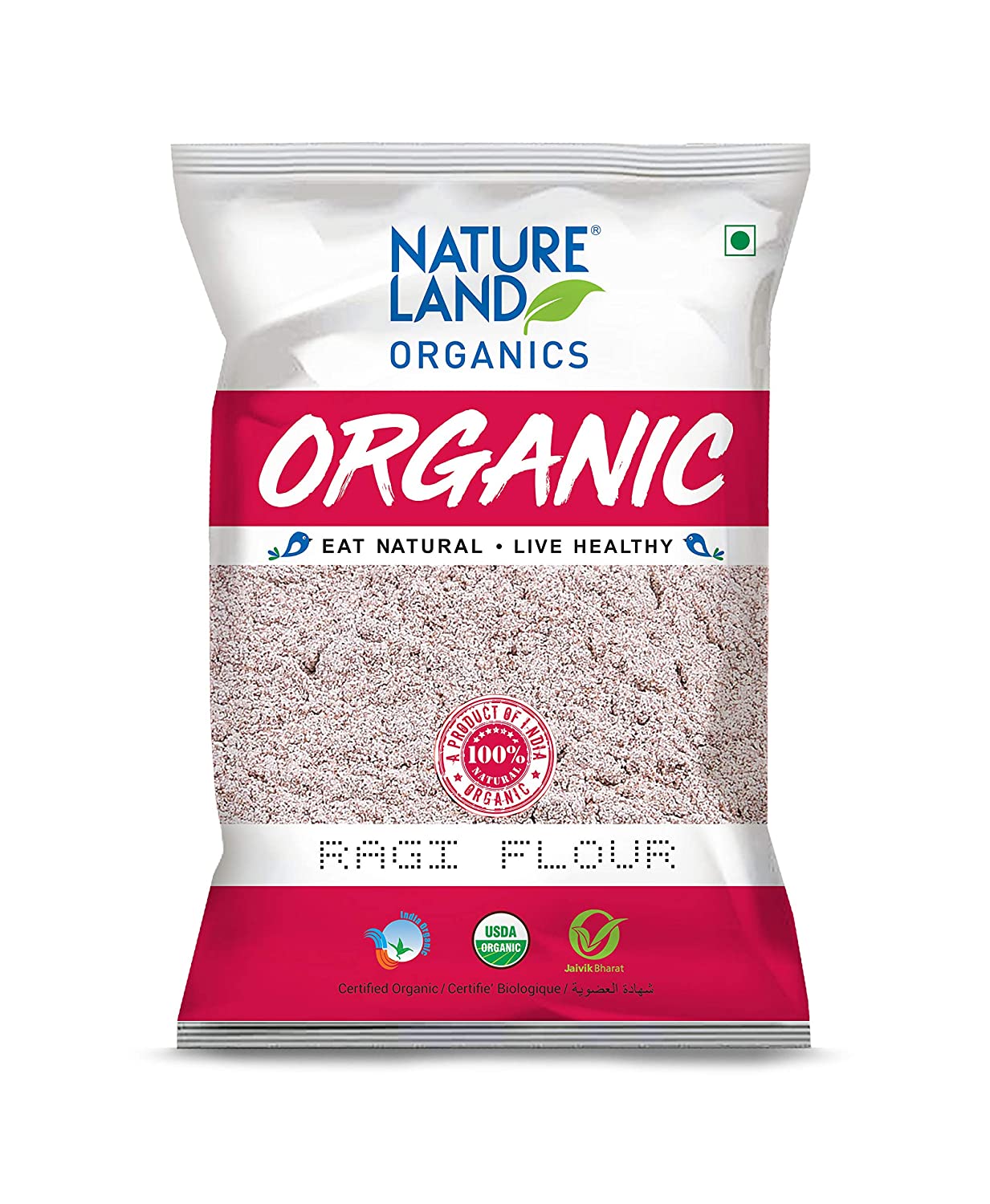 Organic Ragi Flour, 500g By NatureLand Organics – WholesomeStore