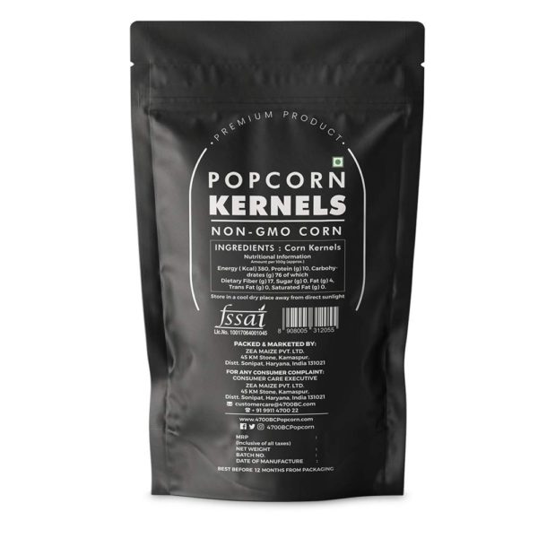Popcorn Makka Corn Kernels 975 gms by 4700BC Back