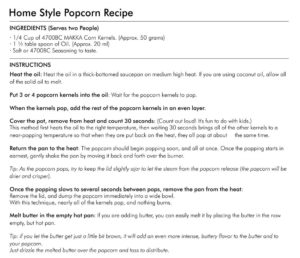 Popcorn Makka Corn Kernels 975 gms by 4700BC Recipe