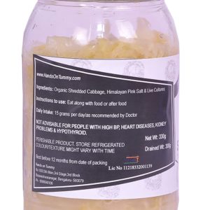 Probiotic Organic Sauerkraut Cabbage Pickle by Hands on Tummy Back