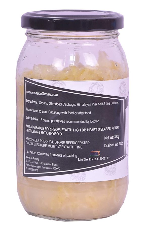 Probiotic Organic Sauerkraut Cabbage Pickle by Hands on Tummy Back