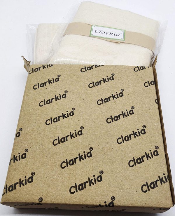 Unbleached Cotton Muslin Set 2 Bags and 1 Cloth by Clarkia Pack