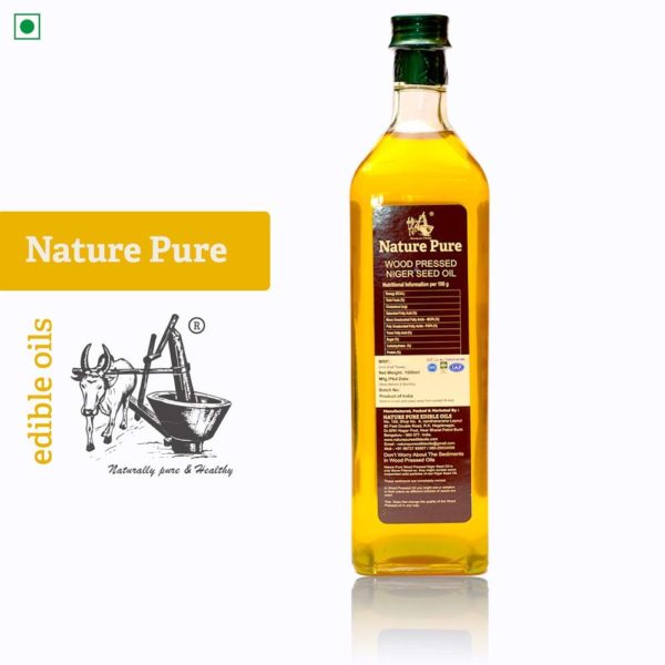 Wood Pressed Niger Seed Oil 1L Cold Pressed by Nature Pure Back