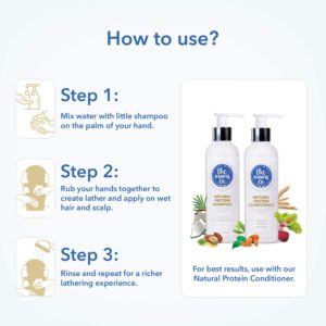 Natural Protein Shampoo 200ml by The Moms Co How to Use