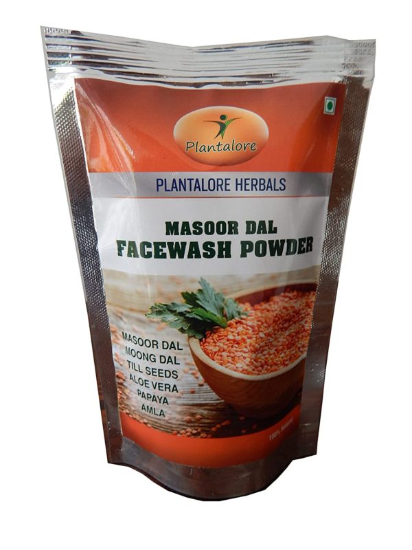 Natural Facewash Powder Masoor Dal by Plantalore Herbals Pack